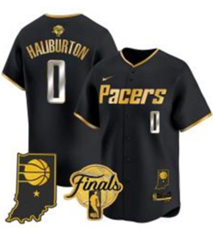 Men 2025 Indiana Pacers #0 Haliburton Black Joint Name NBA Jersey style 5->indiana pacers->NBA Jersey